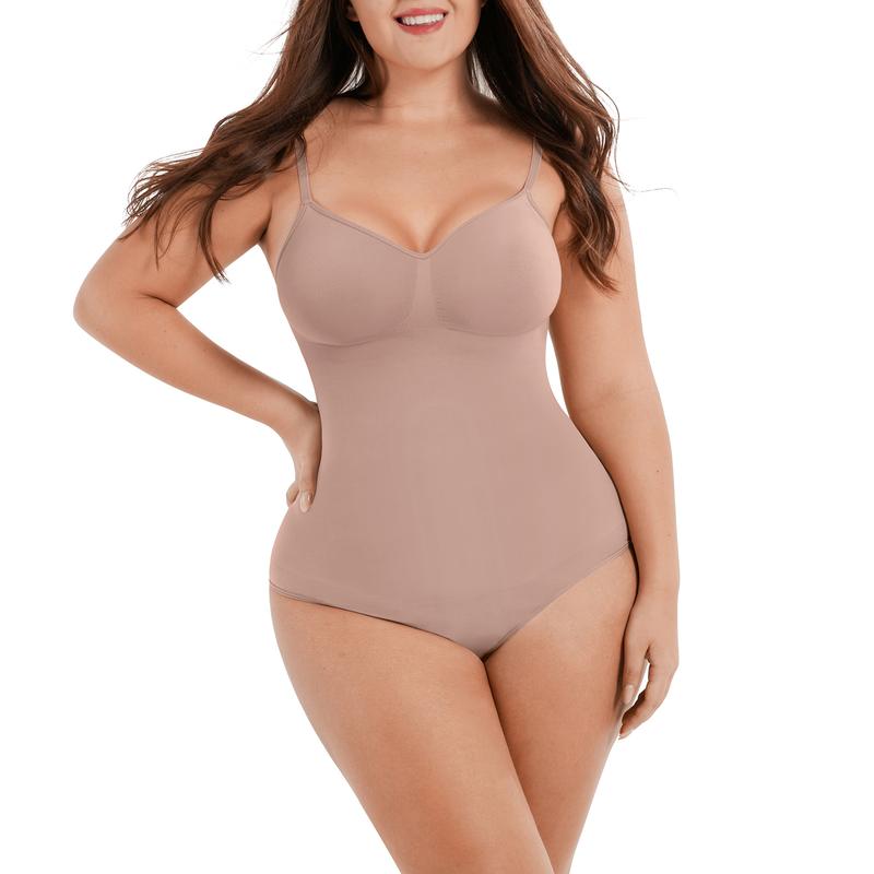 FeelinGirl Seamless Covered Bust Jumpsuit Thong Bodysuit Fit Womenswear Comfort Shapewear 6 Breathable Hip