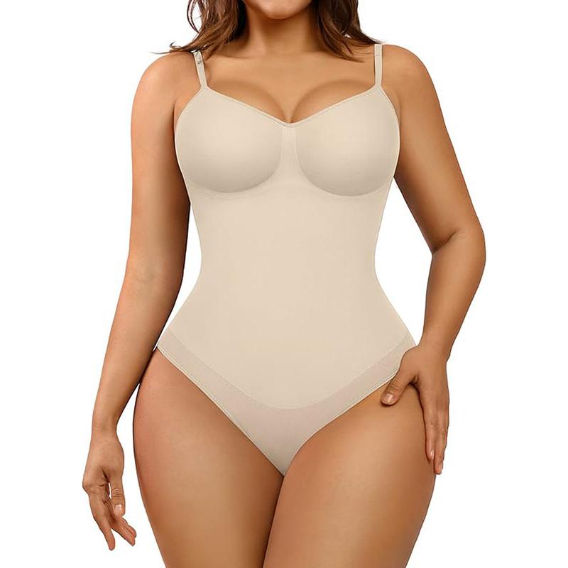 FeelinGirl Seamless Covered Bust Jumpsuit Thong Bodysuit Fit Womenswear Comfort Shapewear 6 Breathable Hip