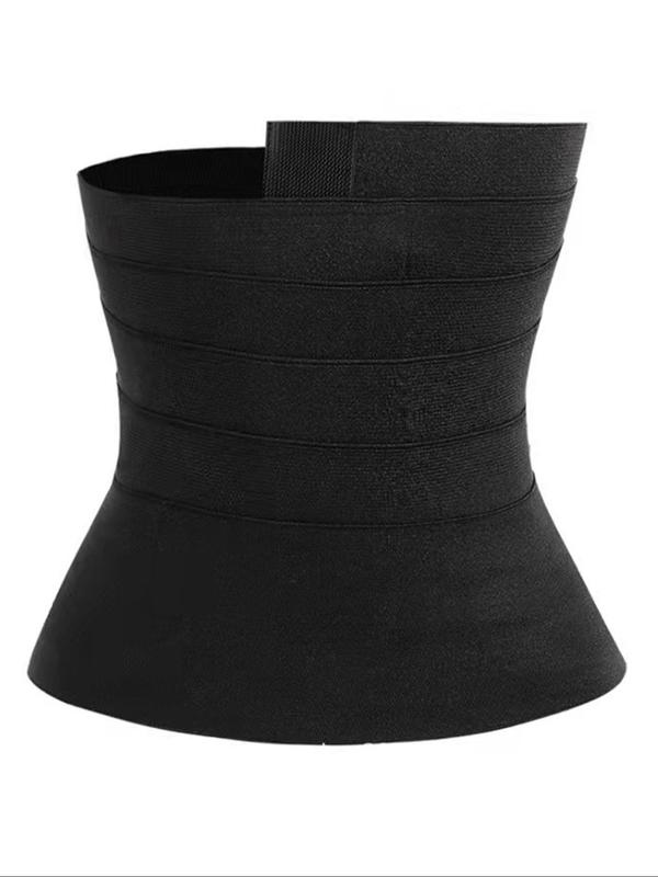 Women's Solid High Stretch Velcro Abdominal Binder, Adjustable Tummy Control Waist Trainer, Women's Shapewear