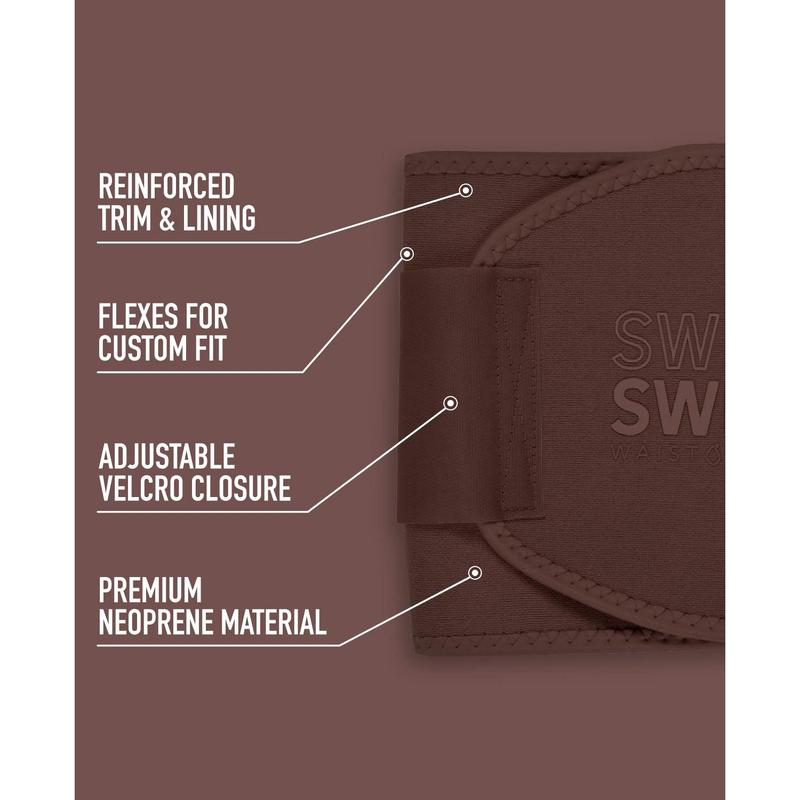 Sweet Sweat Toned Ab Trainer for Women and Men | Premium Waist Trainer Belt to 'Tone' your Stomach Area (Terra, Large)