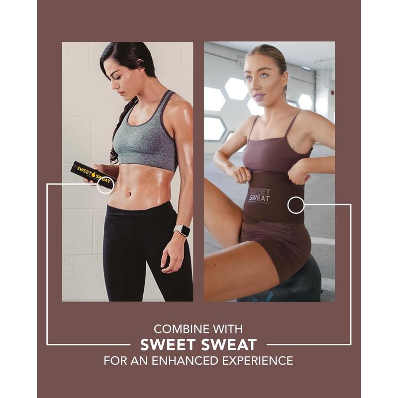 Sweet Sweat Toned Ab Trainer for Women and Men | Premium Waist Trainer Belt to 'Tone' your Stomach Area (Terra, Large)