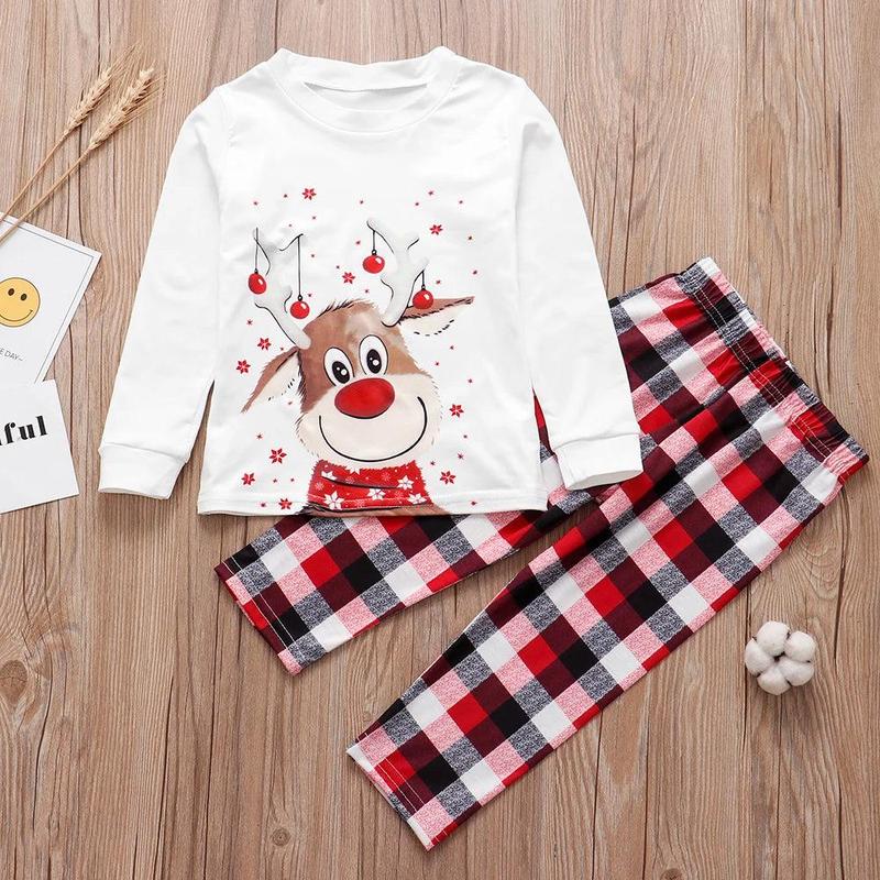 Xmas Family Plaid Matching Pajamas Set Womenswear Clothing