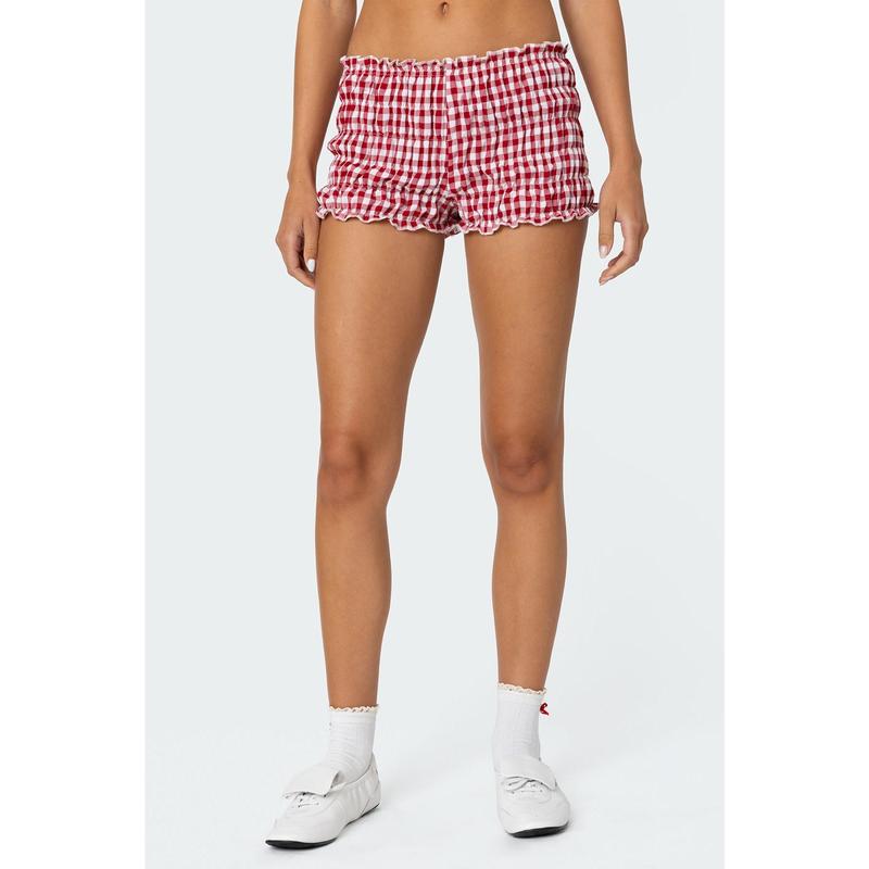 Gingham Scrunch Shorts