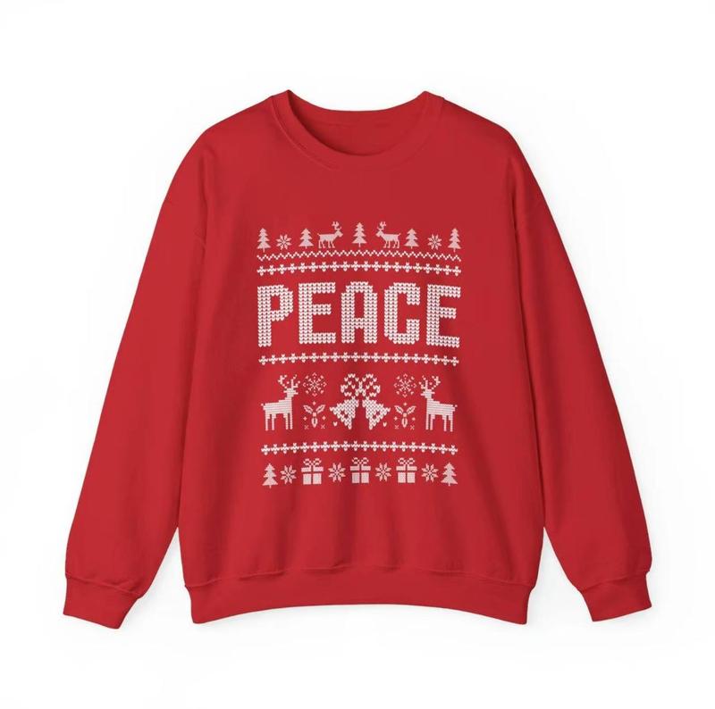 Matching Couples Ugly Christmas Sweatshirts Funny Couple Ugly Christmas Sweatshirts, I Come in Peace Sweatshirts