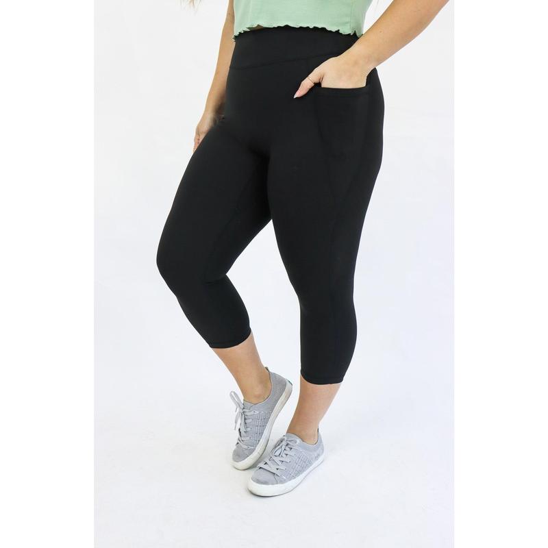 Tummy Control Capri Leggings by Alexander Jane