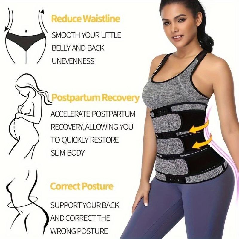 Women's Waist Trainer, 3-row Hook & Eye Closure Waist Cincher for Christmas Gift, Tummy Control Shaper, Waist Trainer for Women, Sports & Outdoor Accessories