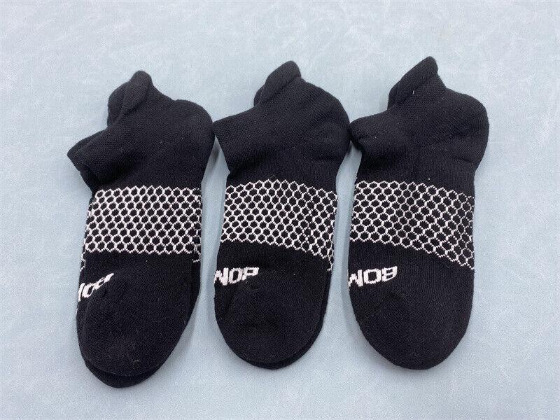 Bombas Women's 3 Pairs Black Solid Ankle Sock Size M 8-10.5