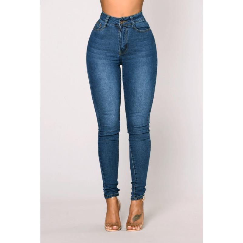 Womens Classic High Waisted Skinny Stretch Butt Lifting Jeans Slim Fit Denim Pants casual jean