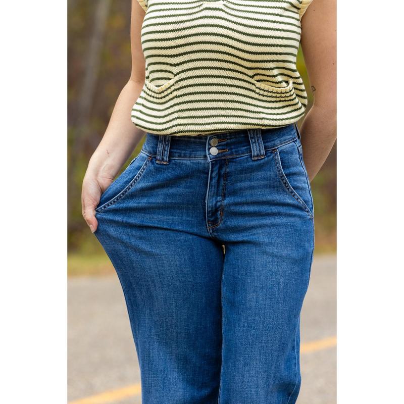 The Bella from Judy Blue: High-Rise Wide Leg Denim