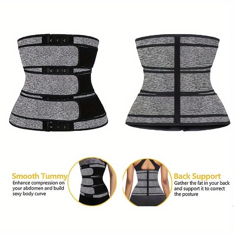 Women's Waist Trainer, 3-row Hook & Eye Closure Waist Cincher for Christmas Gift, Tummy Control Shaper, Waist Trainer for Women, Sports & Outdoor Accessories