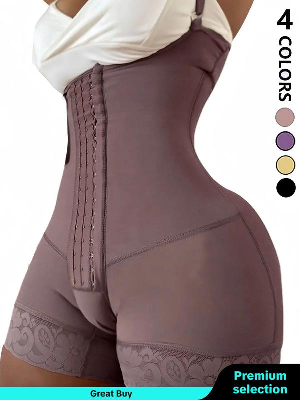 Women's Contrast Lace Adjustable Strap Sexy Shapewear Romper, Fall Wear, Tummy Control Butt Lifting Shaper, Women's Shapewear for Fall, Shapewear Tummy Control