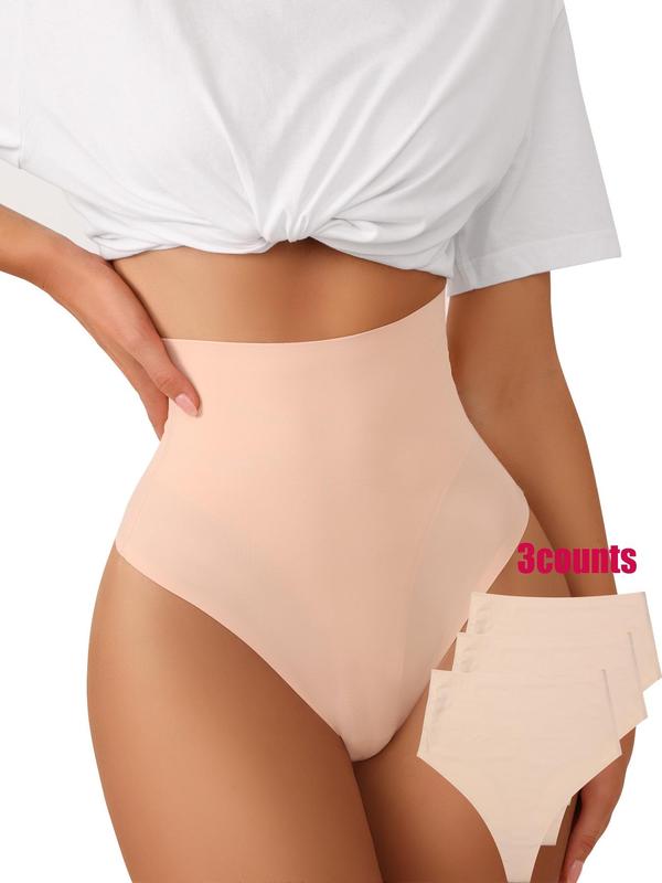 Women's Solid High Waist Shapewear Panty, Tummy Control Butt Lifter Seamless Shaper, Ladies Shapewear Bottoms for All Seasons