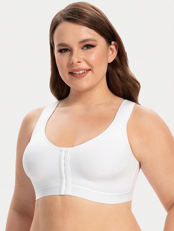 Plus Size Wireless Front Closure Posture Back Support Bra Womenswear Everyday Comfort Women Bridal high waist