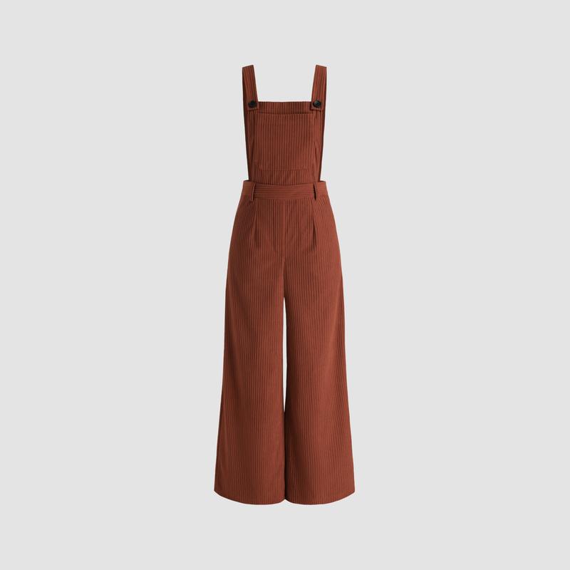 Cider [7 colors, size 0-26] Corduroy Wide Leg Jumpsuit