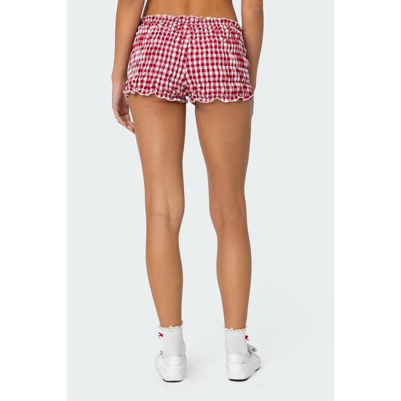 Gingham Scrunch Shorts