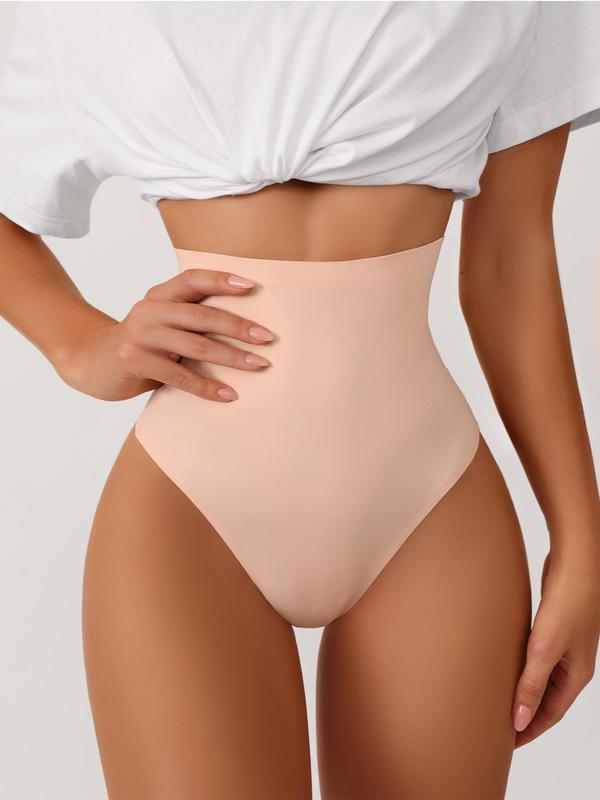 Women's Solid High Waist Shapewear Panty, Tummy Control Butt Lifter Seamless Shaper, Ladies Shapewear Bottoms for All Seasons