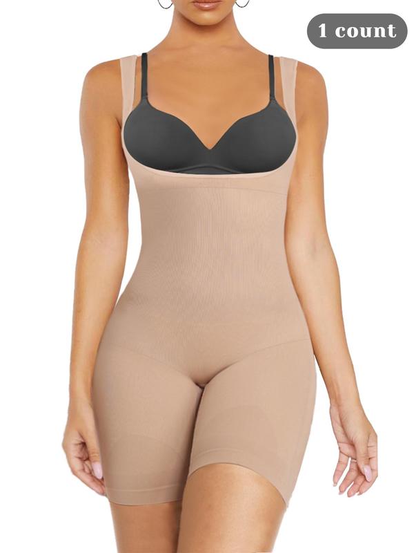 Women's Open Bust Tummy Control Shapewear Bodysuit Seamless Mid-Thigh Body Shapewear for a Snatched Waist Underbust Bodysuit Christmas