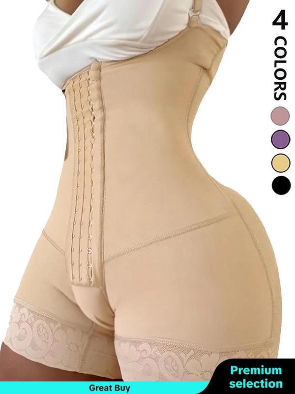 Women's Contrast Lace Adjustable Strap Sexy Shapewear Romper, Fall Wear, Tummy Control Butt Lifting Shaper, Women's Shapewear for Fall, Shapewear Tummy Control