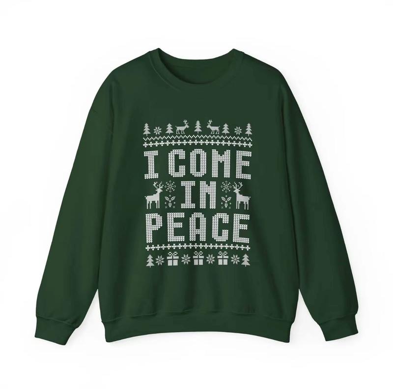 Matching Couples Ugly Christmas Sweatshirts Funny Couple Ugly Christmas Sweatshirts, I Come in Peace Sweatshirts