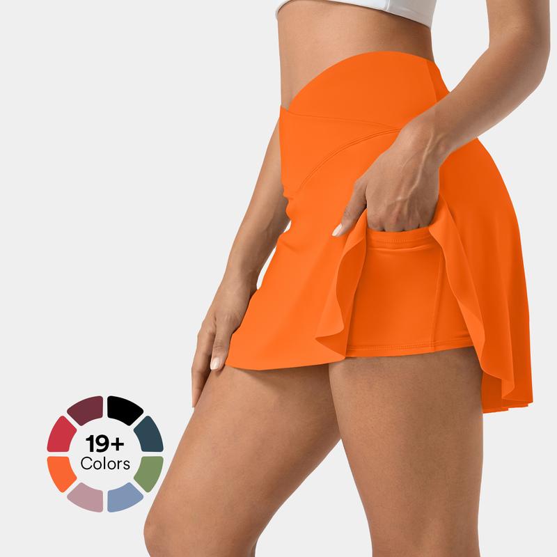 Halara Everyday Softlyzero Airy Crossover 2-in-1 Side Pocket Mini Pickleball Skirt-Lucid-UPF50+