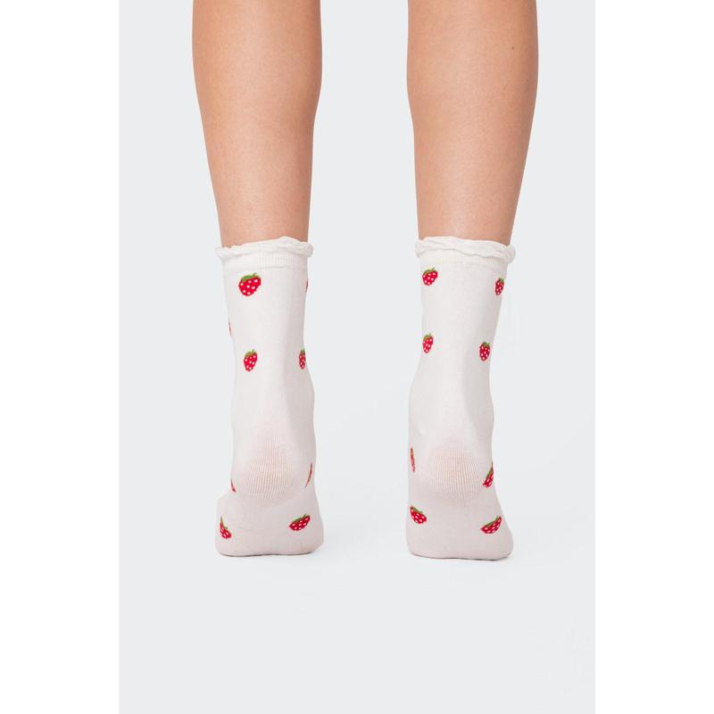 Strawberry Frill Socks