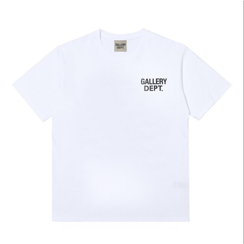 GALLERY DEPT T shirts trendy short sleeved loose casual couple style half-sleeved men and women teenagers classic letter T-shirt Cotton Clothing Fashion Graphic, Sweatshirt, Hoodie