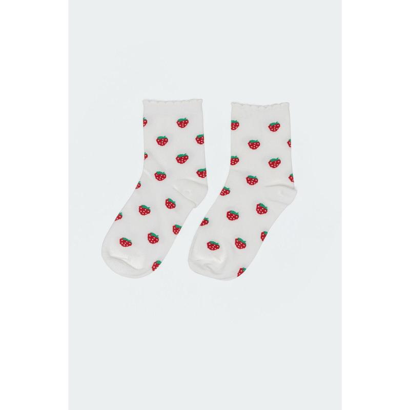 Strawberry Frill Socks