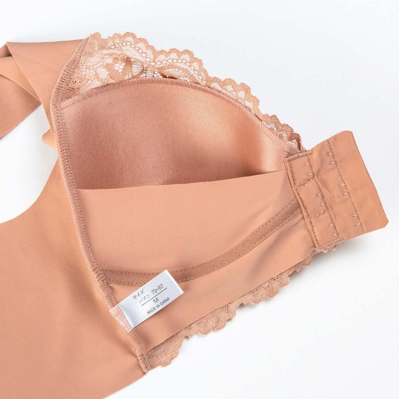 Women's solid lace no-wire push-up bra, casual and comfortable underwear for daily wear, suitable for women's underwear in all seasons