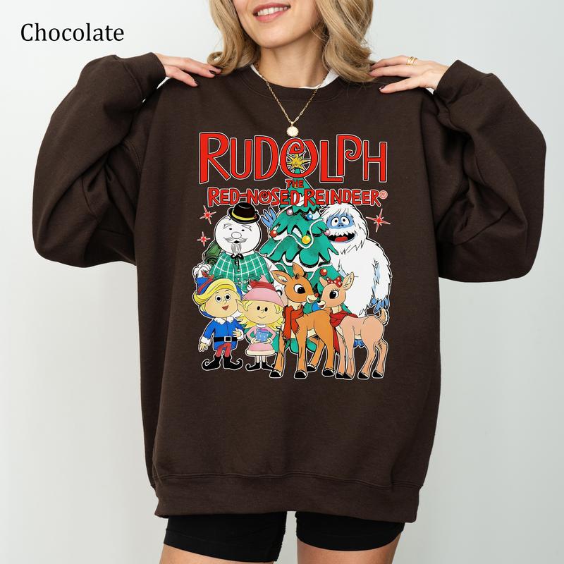 Rudolph The Red Nosed Reindeer Christmas Sweatshirt, Christmas Shirt, Unisex Sweatshirt, Youthful & Vibrant, Gift For Women