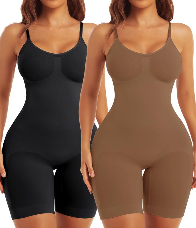 EUYZOU Shapewear Bodysuit for Women Tummy Control - Butt Lifting Fajas Full Body Shaper Seamless Thigh Slimmer Shorts Compression Soft Womenswear Adjustable