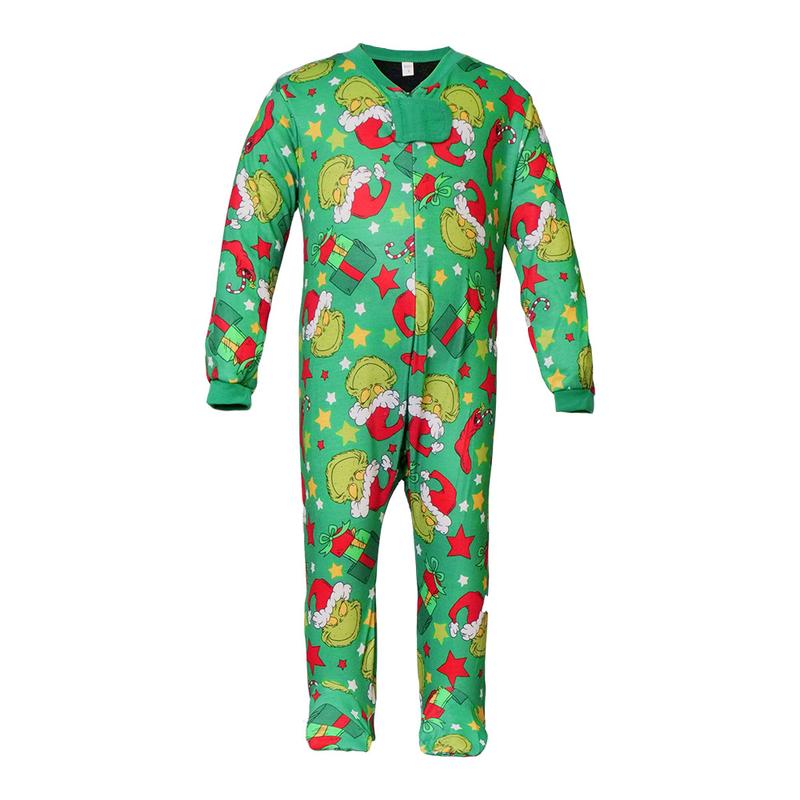 Merry Grnchmas Autumn and Winter Home Clothes Pajamas Set Oversize Christmas parent-child home suit pajamas sleepwear