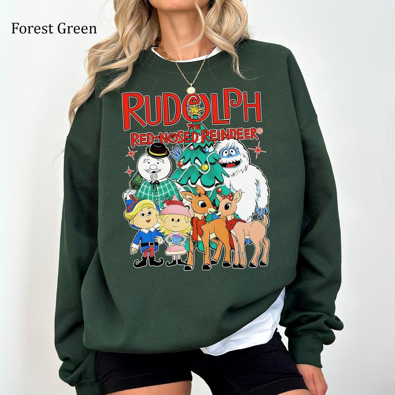 Rudolph The Red Nosed Reindeer Christmas Sweatshirt, Christmas Shirt, Unisex Sweatshirt, Youthful & Vibrant, Gift For Women