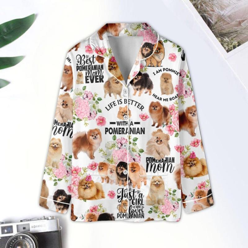 Christmas Pomeranian Dog Pajamas Set, Cute Dog Lover Pajamas Family, Pomerania Mom Pajamas, Pomeranian Dad Pajamas, Pomeranian Dog Gift