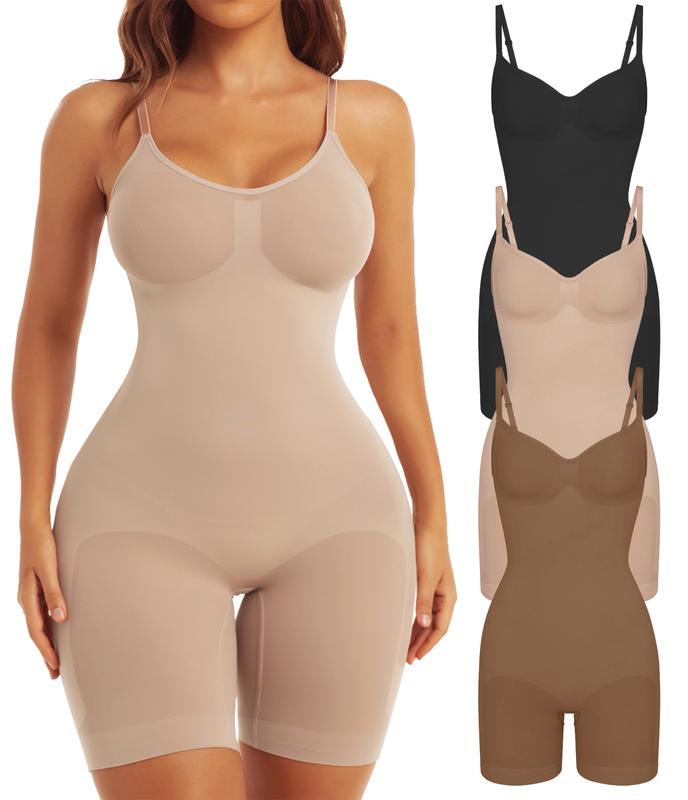 EUYZOU Shapewear Bodysuit for Women Tummy Control - Butt Lifting Fajas Full Body Shaper Seamless Thigh Slimmer Shorts Compression Soft Womenswear Adjustable