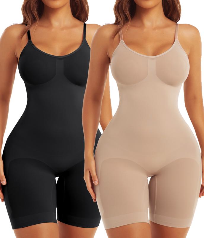 EUYZOU Shapewear Bodysuit for Women Tummy Control - Butt Lifting Fajas Full Body Shaper Seamless Thigh Slimmer Shorts Compression Soft Womenswear Adjustable