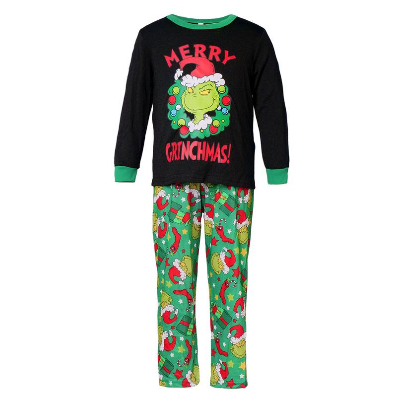 Merry Grnchmas Autumn and Winter Home Clothes Pajamas Set Oversize Christmas parent-child home suit pajamas sleepwear