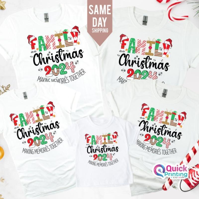 Family Christmas 2024 Making Memories Together Shirts, Family All Together Shirts, Custom Family Christmas Tshirt, Christmas Gifts, KIds Top