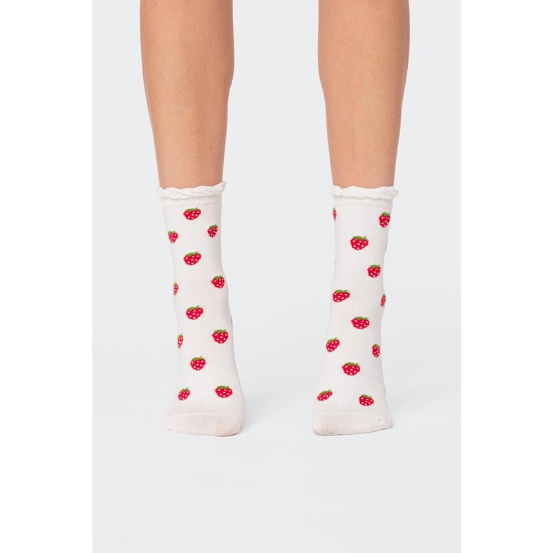 Strawberry Frill Socks