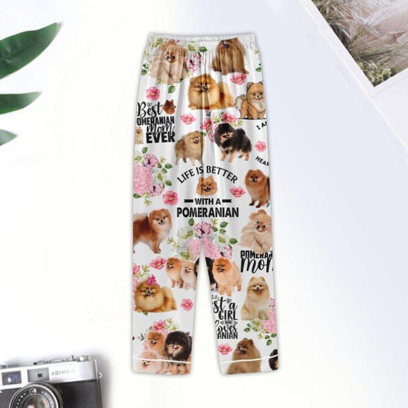 Christmas Pomeranian Dog Pajamas Set, Cute Dog Lover Pajamas Family, Pomerania Mom Pajamas, Pomeranian Dad Pajamas, Pomeranian Dog Gift