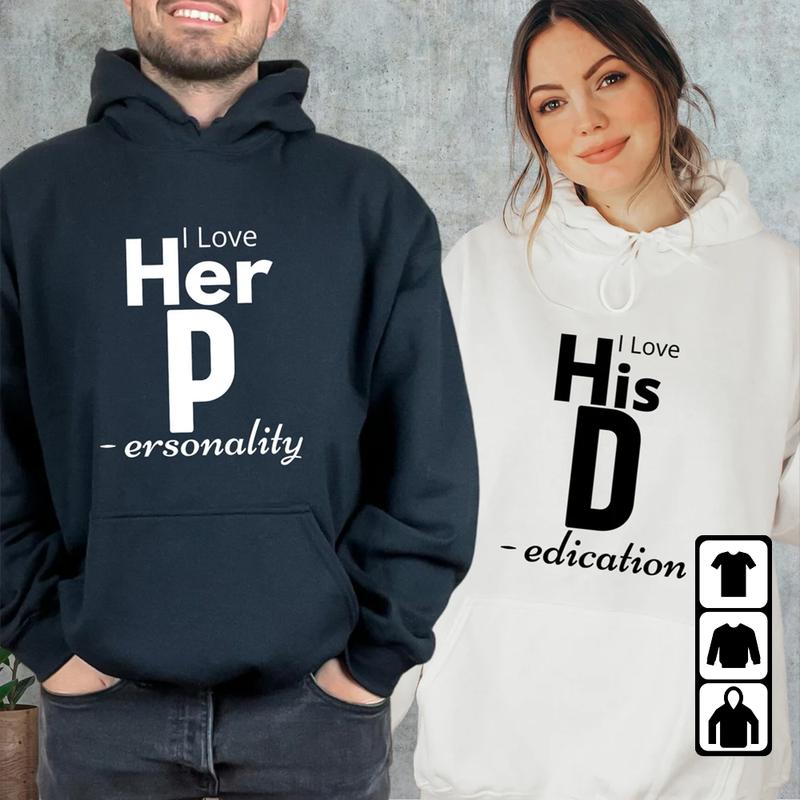 Hubby Wifey Just Love HimHer Funny Christmas Hoodies Pull over Matching Love Couples Valentines Matching