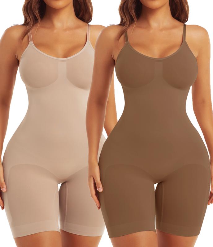 EUYZOU Shapewear Bodysuit for Women Tummy Control - Butt Lifting Fajas Full Body Shaper Seamless Thigh Slimmer Shorts Compression Soft Womenswear Adjustable