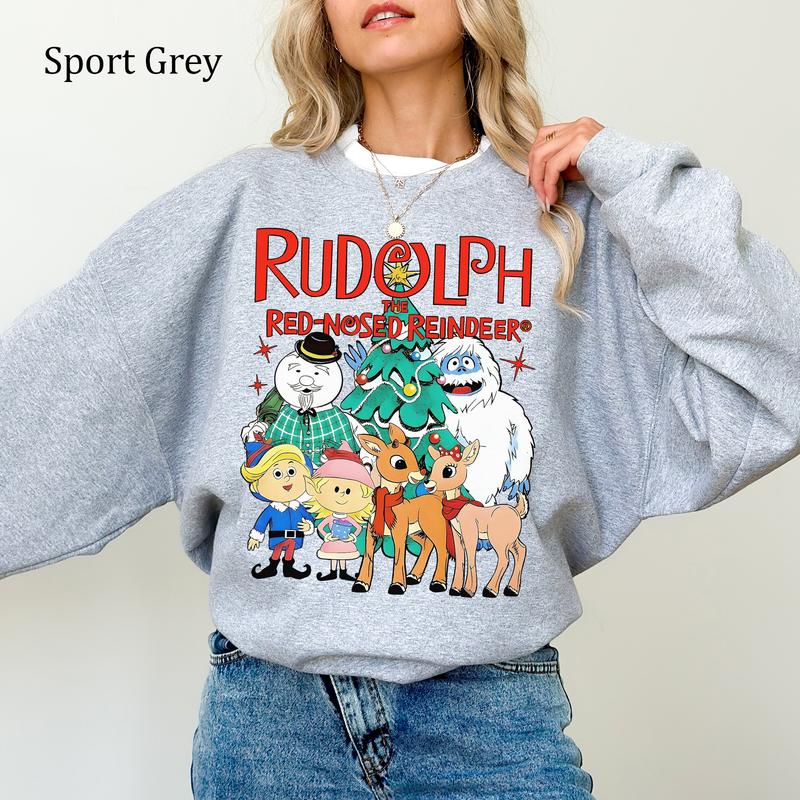 Rudolph The Red Nosed Reindeer Christmas Sweatshirt, Christmas Shirt, Unisex Sweatshirt, Youthful & Vibrant, Gift For Women