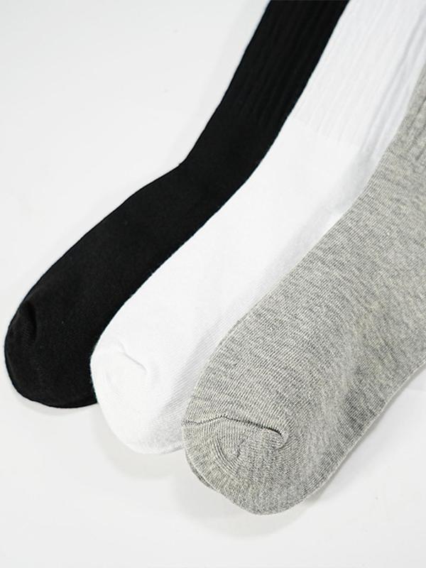 Women's Mixed Color Mid-calf Socks, 2024 New Style Casual Comfy Breathable Keep Warm Socks for Fall and Winter Daily Wear, Women's Socks for All Seasons