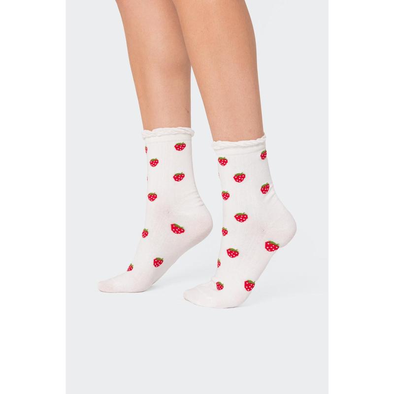 Strawberry Frill Socks