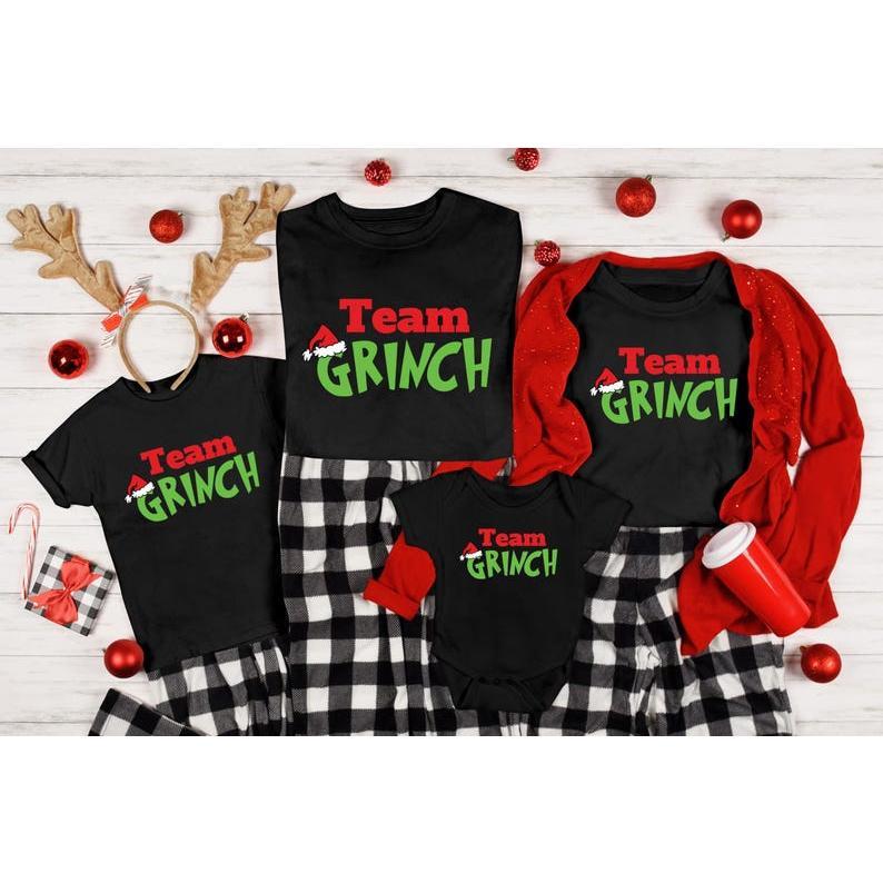 Team Grinch T-shirts Christmas, Family Christmas Matching Team Sweatshirt, Christmas Crewneck, Family Matching Shirt, Gift For Him