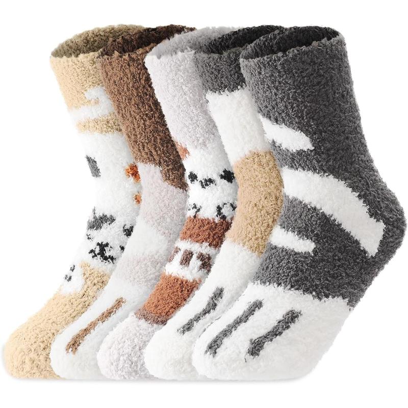 Fuzzy Socks for Women, Fluffy Soft Slipper Socks, Winter Funny Animal Cozy Socks, Womenswear Birthday Gift Womenswear Birthday