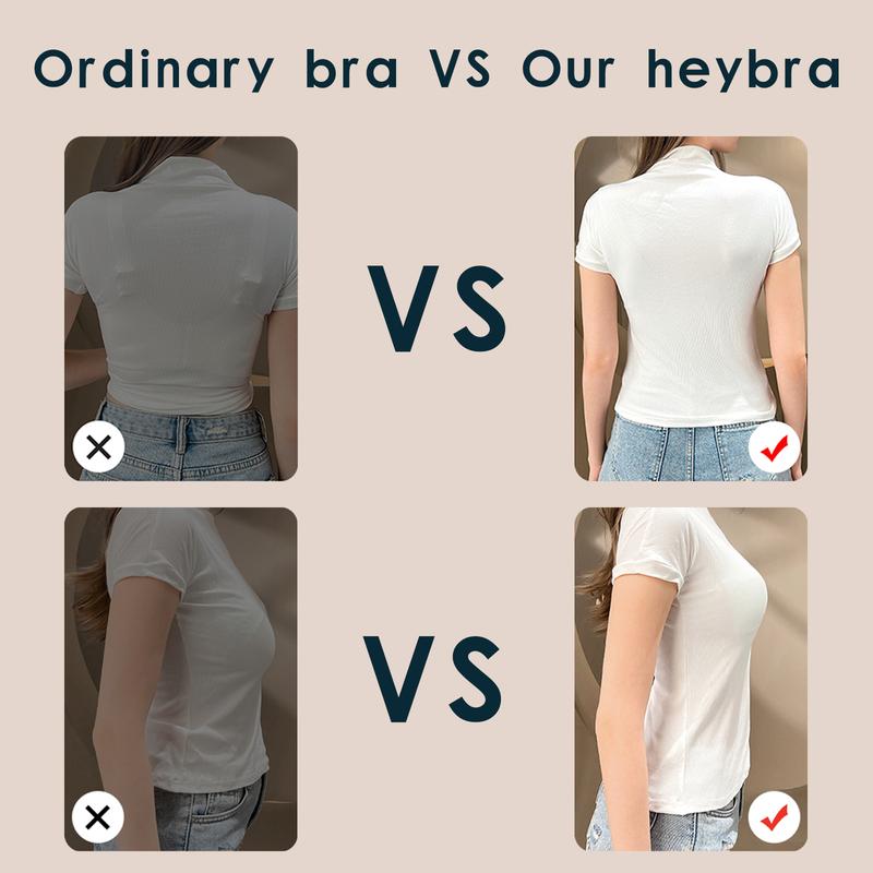 HeyBra Factory Direct Sale High quality No Underwire Women Bras  Plus size 4XL Supportive Bra  For Sagging Vneck Comfort Womenswear Lady Push up