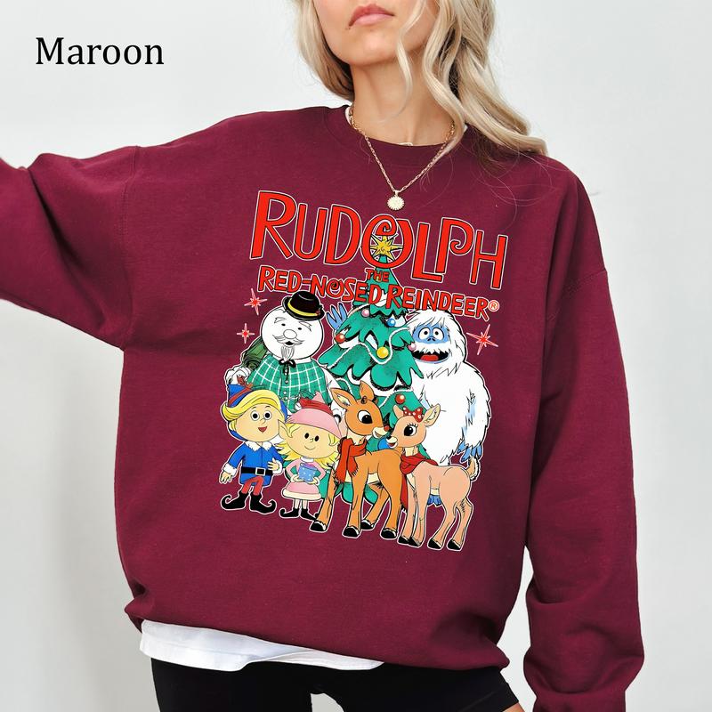 Rudolph The Red Nosed Reindeer Christmas Sweatshirt, Christmas Shirt, Unisex Sweatshirt, Youthful & Vibrant, Gift For Women