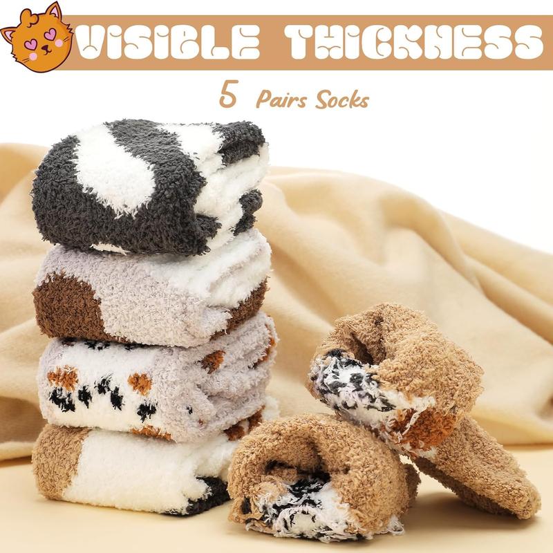 Fuzzy Socks for Women, Fluffy Soft Slipper Socks, Winter Funny Animal Cozy Socks, Womenswear Birthday Gift Womenswear Birthday