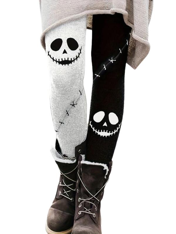 Halloween Women's Casual Printed Leggings Elastic Comfort Womenswear